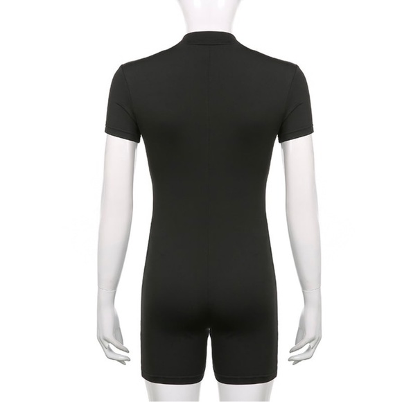 Sporty Zip Front Romper - Picture 5 of 9